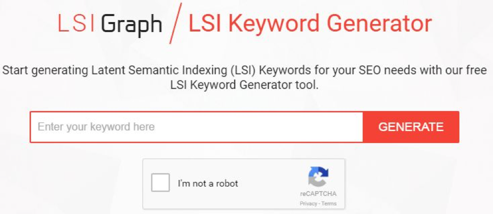 LSI Keyword Generator предоставляет вам список потенциальных и совершенно бесплатных ключевых слов LSI